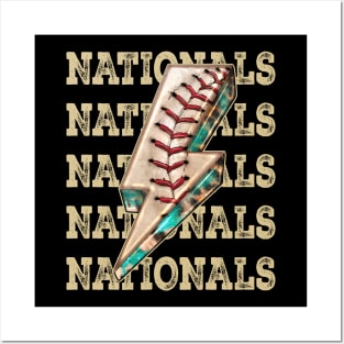 Aesthetic Design Nationals Gifts Vintage Styles Baseball Posters and Art